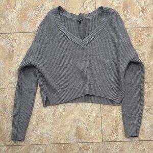 Wild Fable Charcoal V-Neck Sweater